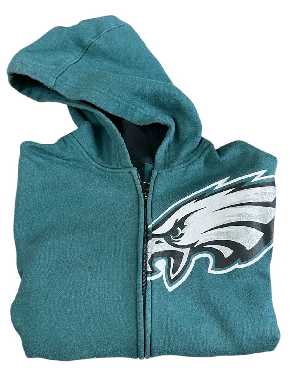 NFL Philadelphia Eagles Youth Full Zip Hoodie Sweatshirt Green Black Football